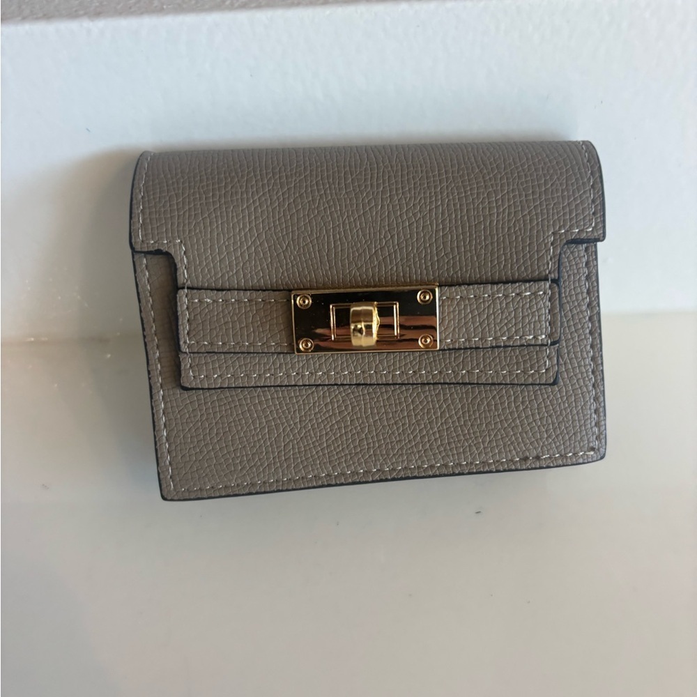Elegant Gray Leather Women's Bag